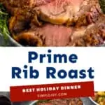 pinterest image for prime rib roast