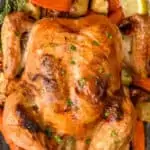 Pinterest graphic for roast chicken