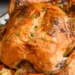 Pinterest graphic for roast chicken