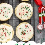 pinterest image for sour cream cookies
