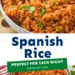 Spanish rice pinterest graphic