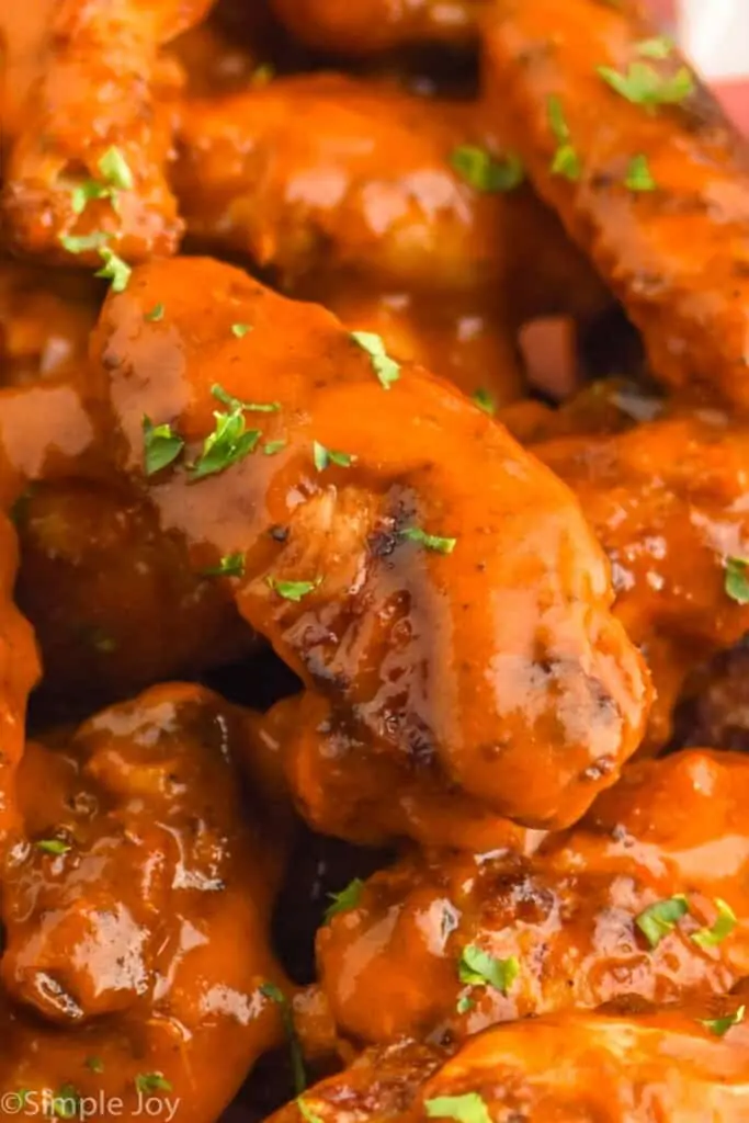 up close of a buffalo chicken wing