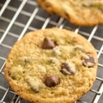 banana chocolate chip cookie on a cooling rack - 10