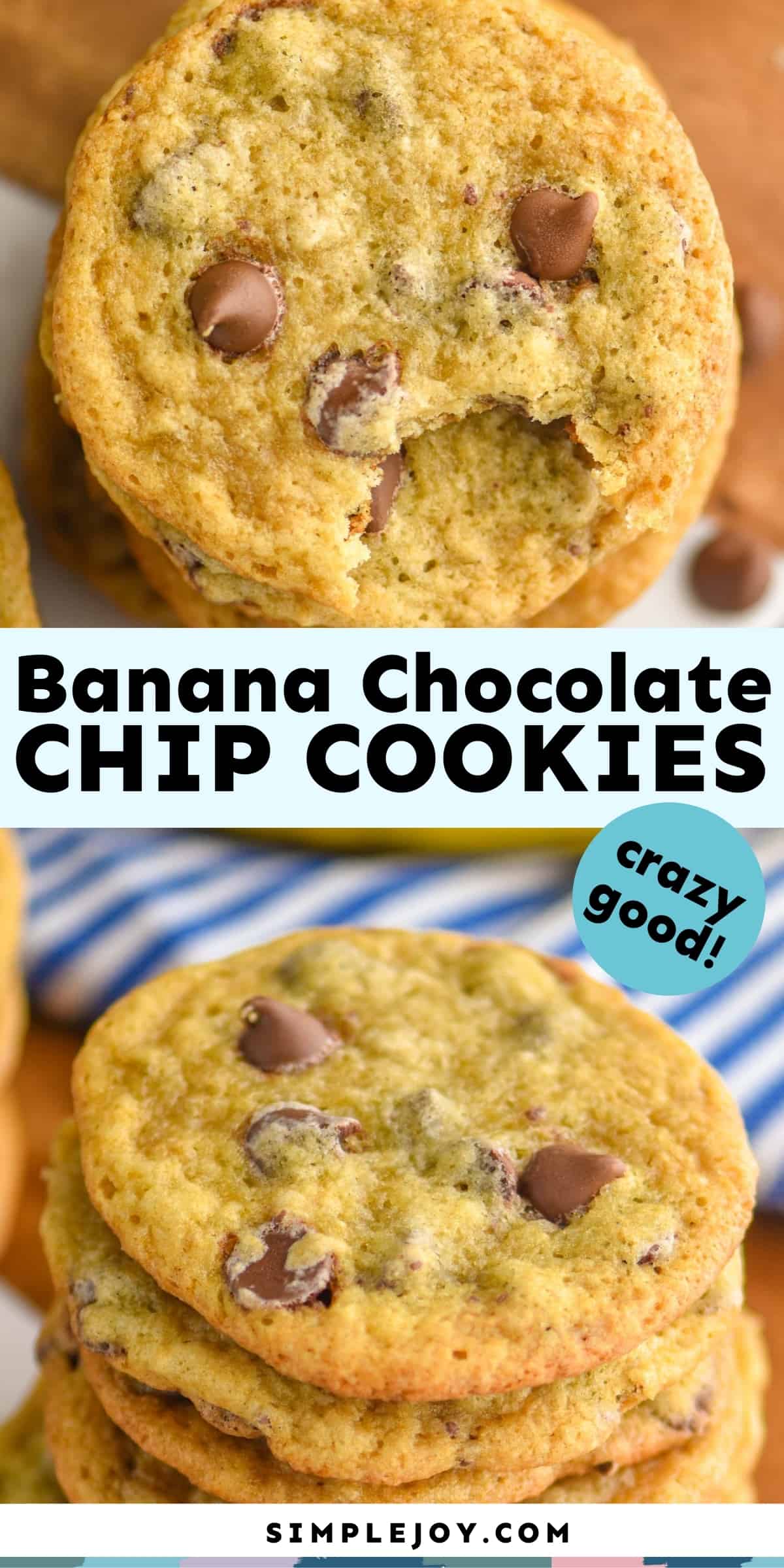 Banana Chocolate Chip Cookies - Simple Joy