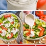 pinterest graphic of blue cheese dressing