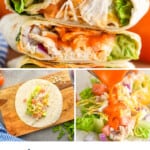 pinterest graphic of buffalo chicken wrap