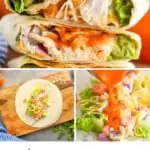 pinterest graphic of buffalo chicken wrap