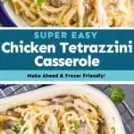 pinterest collage of chicken tetrazzini