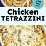 pinterest collage of chicken tetrazzini