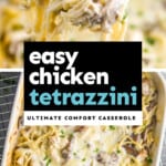 pinterest collage of chicken tetrazzini