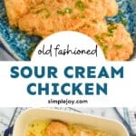 pinterest graphic of sour cream chicken
