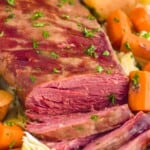 close up of corned beef and cabbage recipe that has been sliced - 21