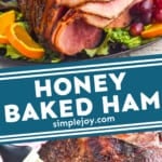 pinterest graphic of honey baked ham