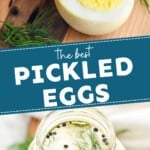 pinterest graphic of pickled eggs