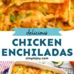 pinterest graphic of chicken enchiladas - 4