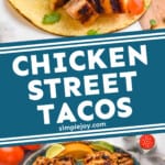pinterest graphic of chicken street tacos