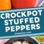 pinterest graphic of stuffed peppers