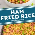 pinterest graphic of ham fried rice