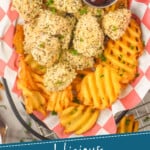 pinterest graphic parmesan crusted chicken nuggets