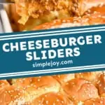 pinterest graphic for cheeseburger sliders