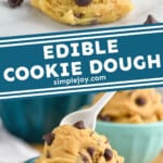 pinterest graphic of edible cookie dough