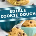 pinterest graphic of edible cookie dough