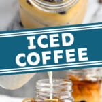 pinterest graphic of iced coffee