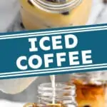 pinterest graphic of iced coffee