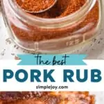 pinterest graphic for pork rub