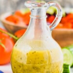 greek salad dressing in a salad dressing container - 15