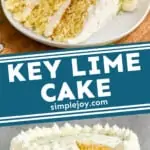 pinterest graphic of key lime cake