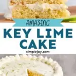 pinterest graphic of key lime cake