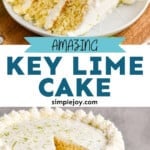pinterest graphic of key lime cake