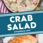 pinterest graphic for crab salad