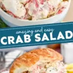 pinterest graphic for crab salad