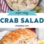 pinterest graphic for crab salad
