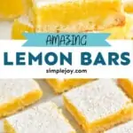 pinterest graphic for lemon bars recipe