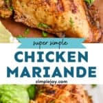 pinterest graphic of chicken marinade