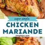 pinterest graphic of chicken marinade