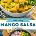 pinterest graphic of mango salsa