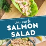pinterest graphic of salmon salad