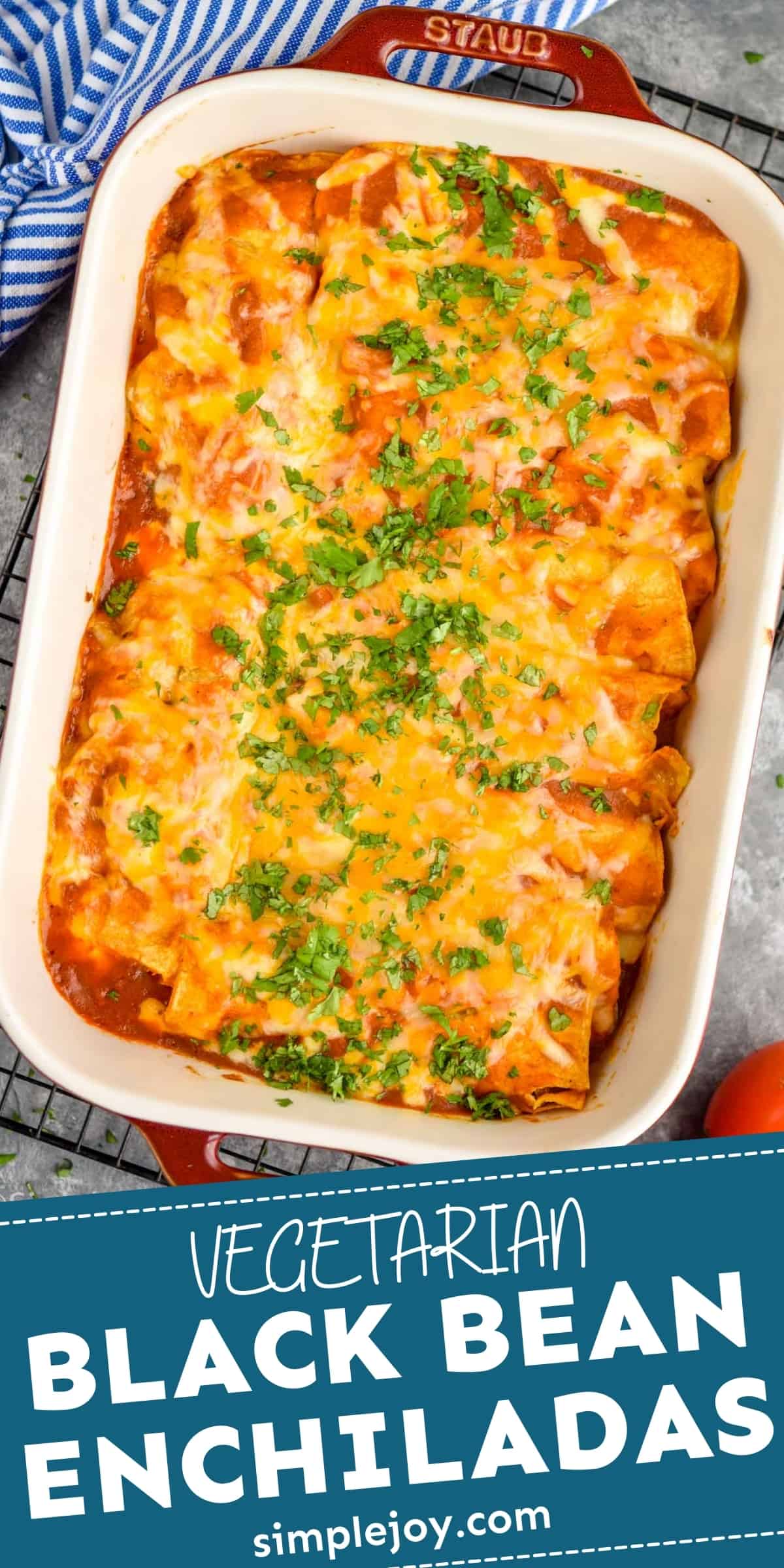 Black Bean Enchiladas (Vegetarian Enchiladas) Simple Joy