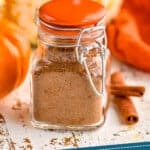 pinterest graphic of a small bottle of pumpkin spice
