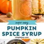 pinterest graphic of pumpkin spice syrup