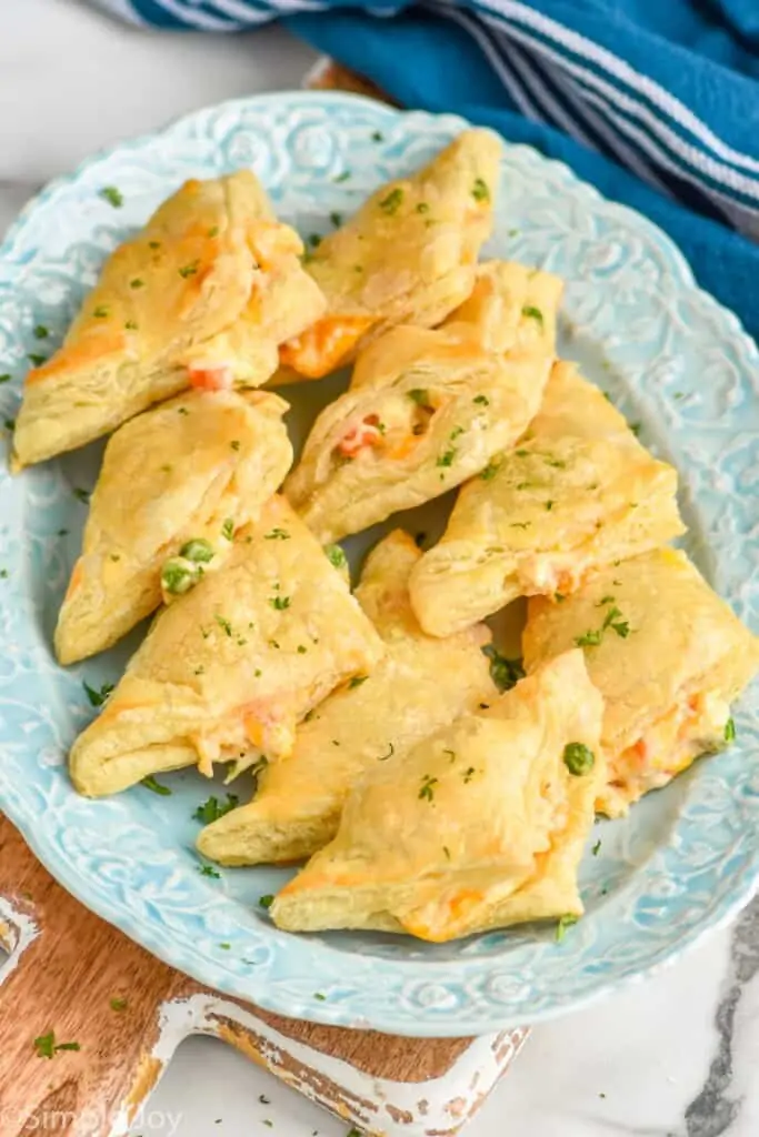 a platter full of mini chicken pot pies