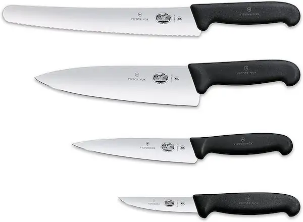 a picture of a set of four knives