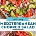 Pinterest graphic of a Mediterranean Salad
