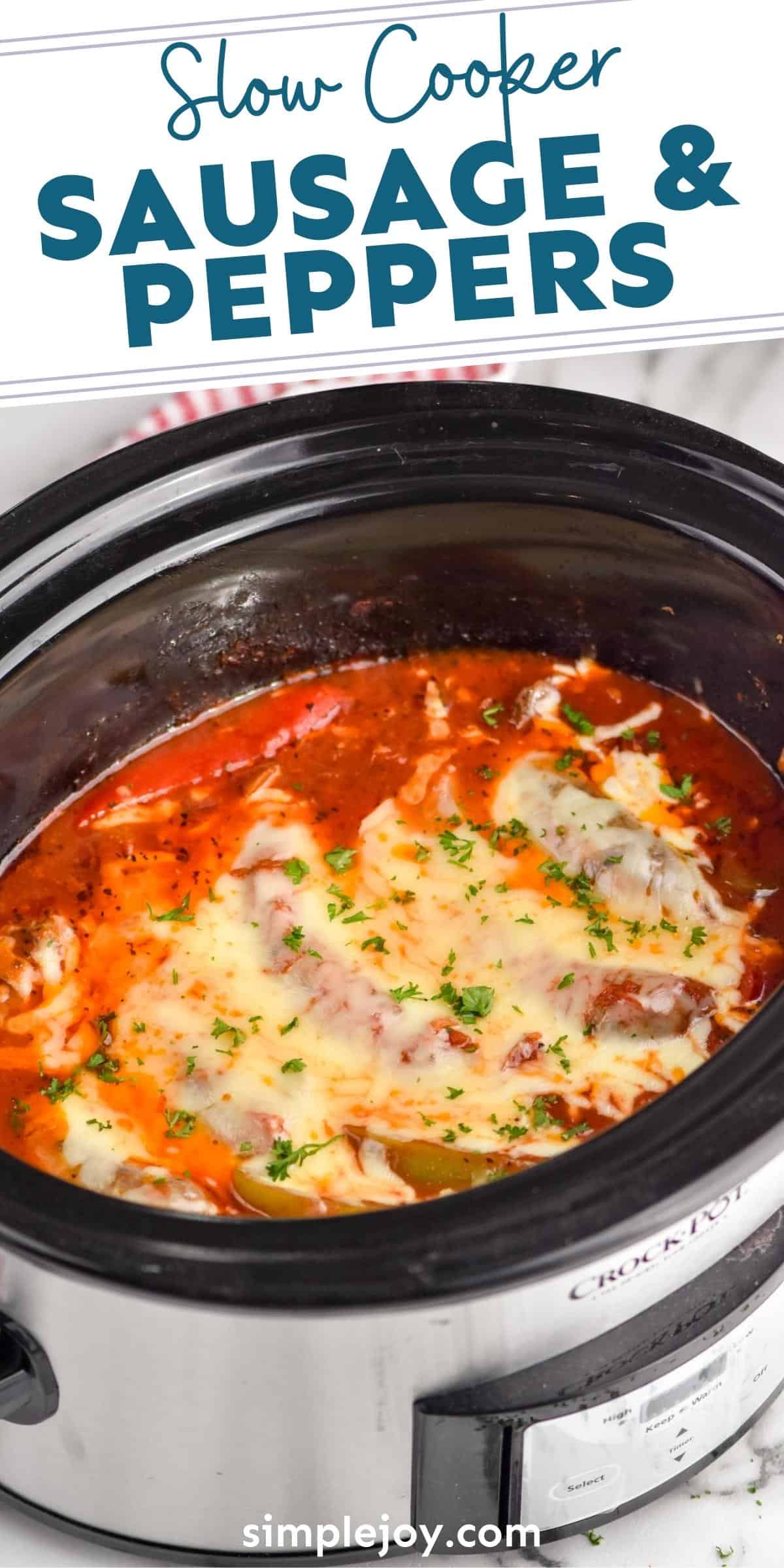 Crockpot Sausage and Peppers Simple Joy