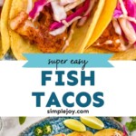 pinterest graphic of fish taco recipe