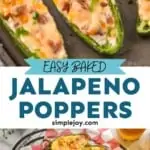 pinterest graphic of jalapeños poppers